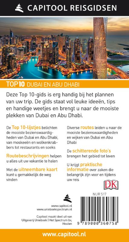 Dubai en Abu Dhabi / Capitool Reisgidsen Top 10 achterkant