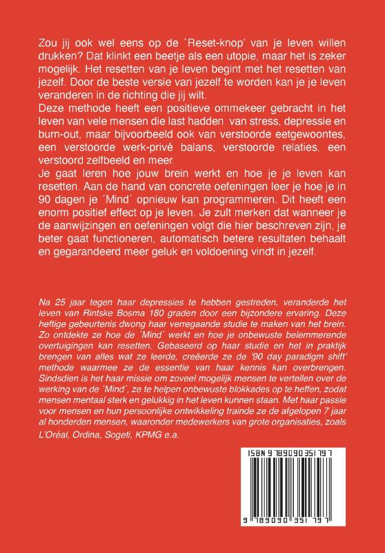 Reset je Leven in 90 dagen achterkant