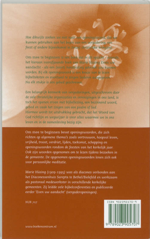 Om Mee Te Beginnen achterkant