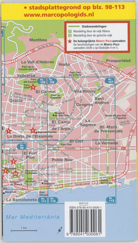 Marco Polo Reisgids Barcelona achterkant