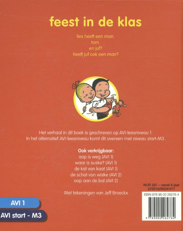 Feest in de klas / Junior Suske en Wiske achterkant