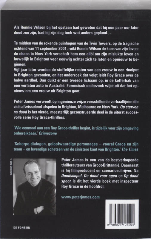 Op sterven na dood / Roy Grace / 4 achterkant