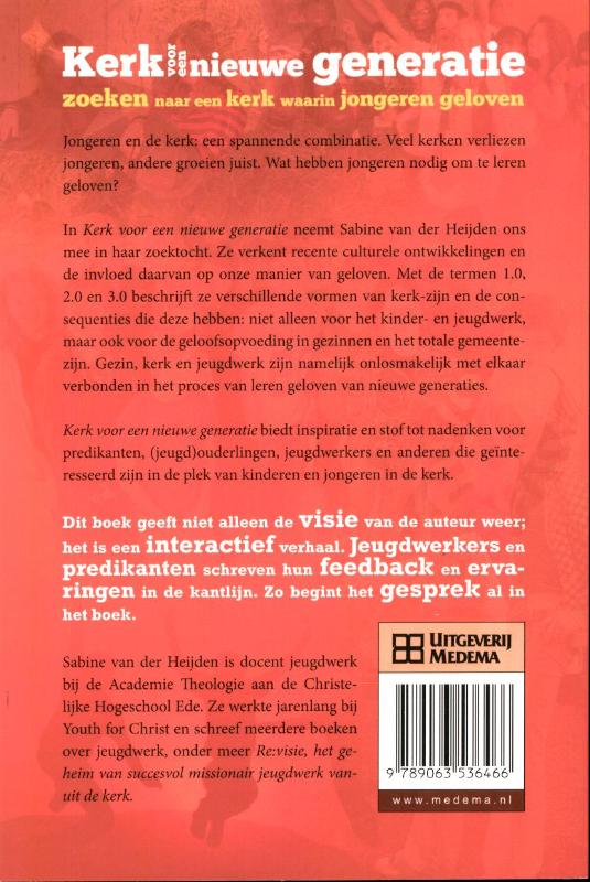 Kerk voor een nieuwe generatie achterkant