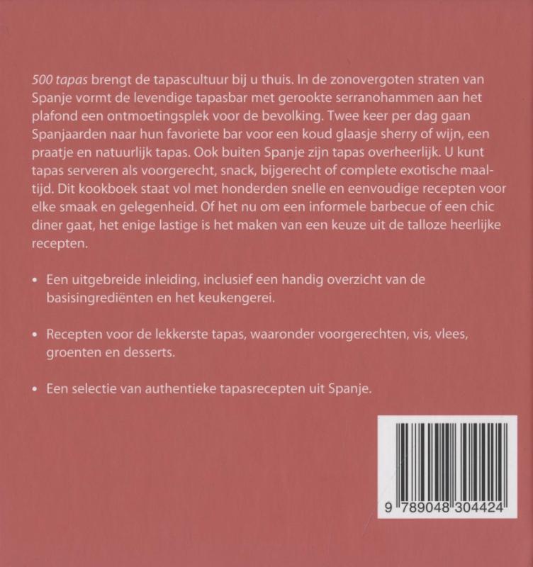 500 Tapas achterkant