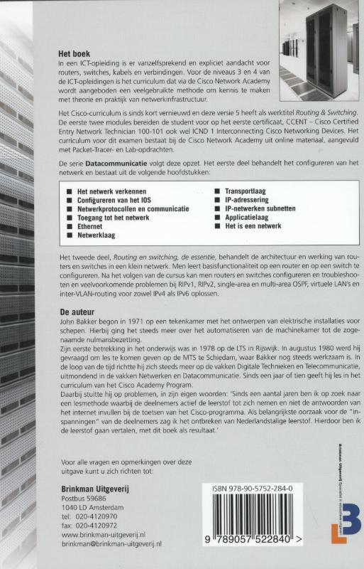 Datacommunicatie Deel 1 inleiding netwerken achterkant