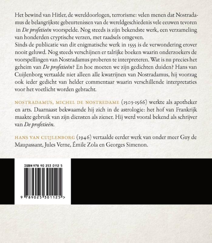 De profetieen achterkant