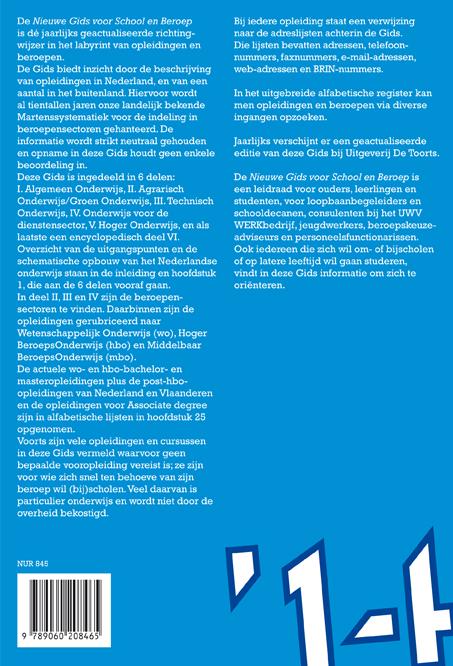 Nieuwe gids voor school en beroep 2014 achterkant