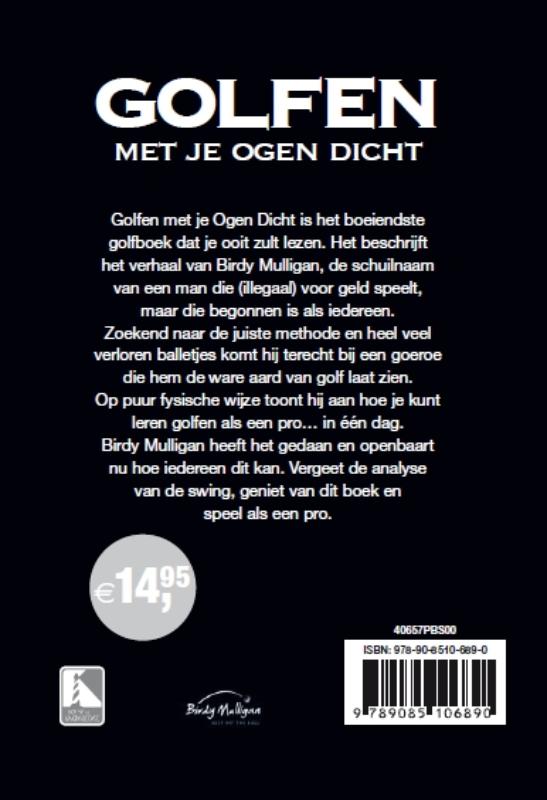 Golfen met je ogen dicht achterkant