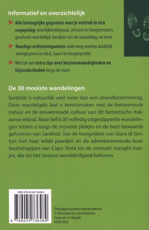 Deltas wandelgids - Deltas wandelgids Sardinie achterkant