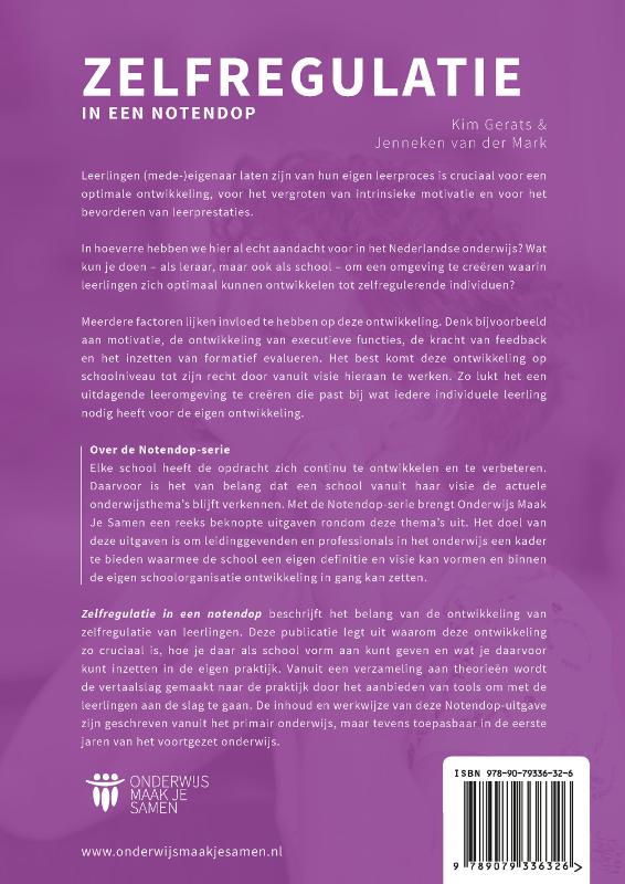 Zelfregulatie in een notendop achterkant