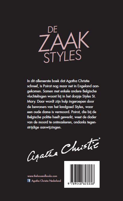 De Zaak Styles / Poirot achterkant