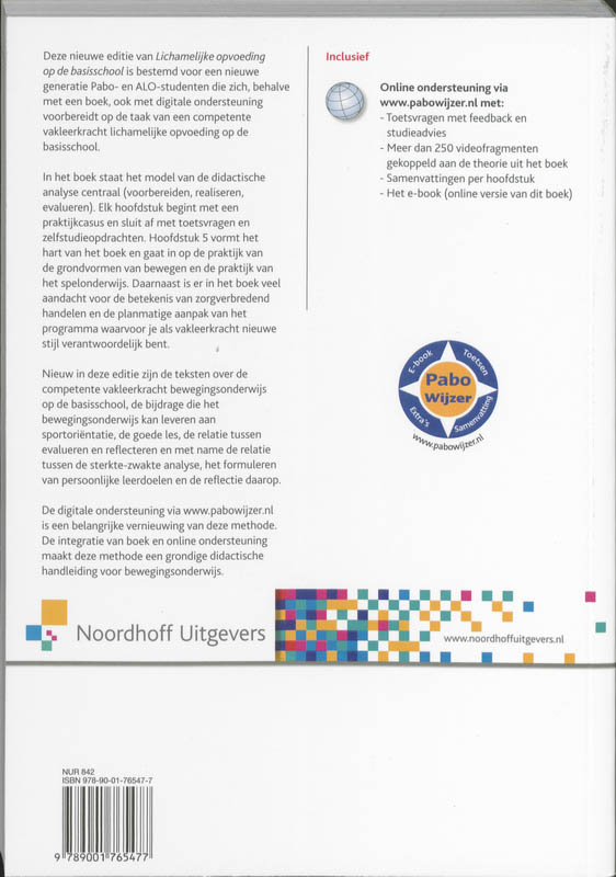 Lichamelijke opvoeding op de basisschool achterkant