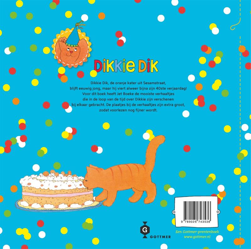 Het dikke verjaardagsboek van Dikkie Dik / Dikkie Dik achterkant