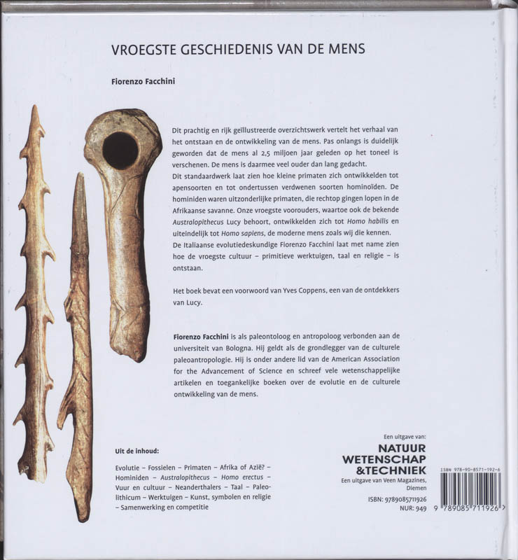 Vroegste geschiedenis van de mens / Wetenschappelijke bibliotheek / 97 achterkant