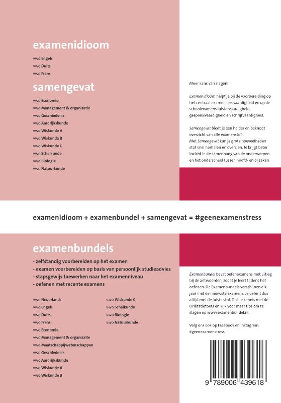 Examenidioom vwo Engels achterkant