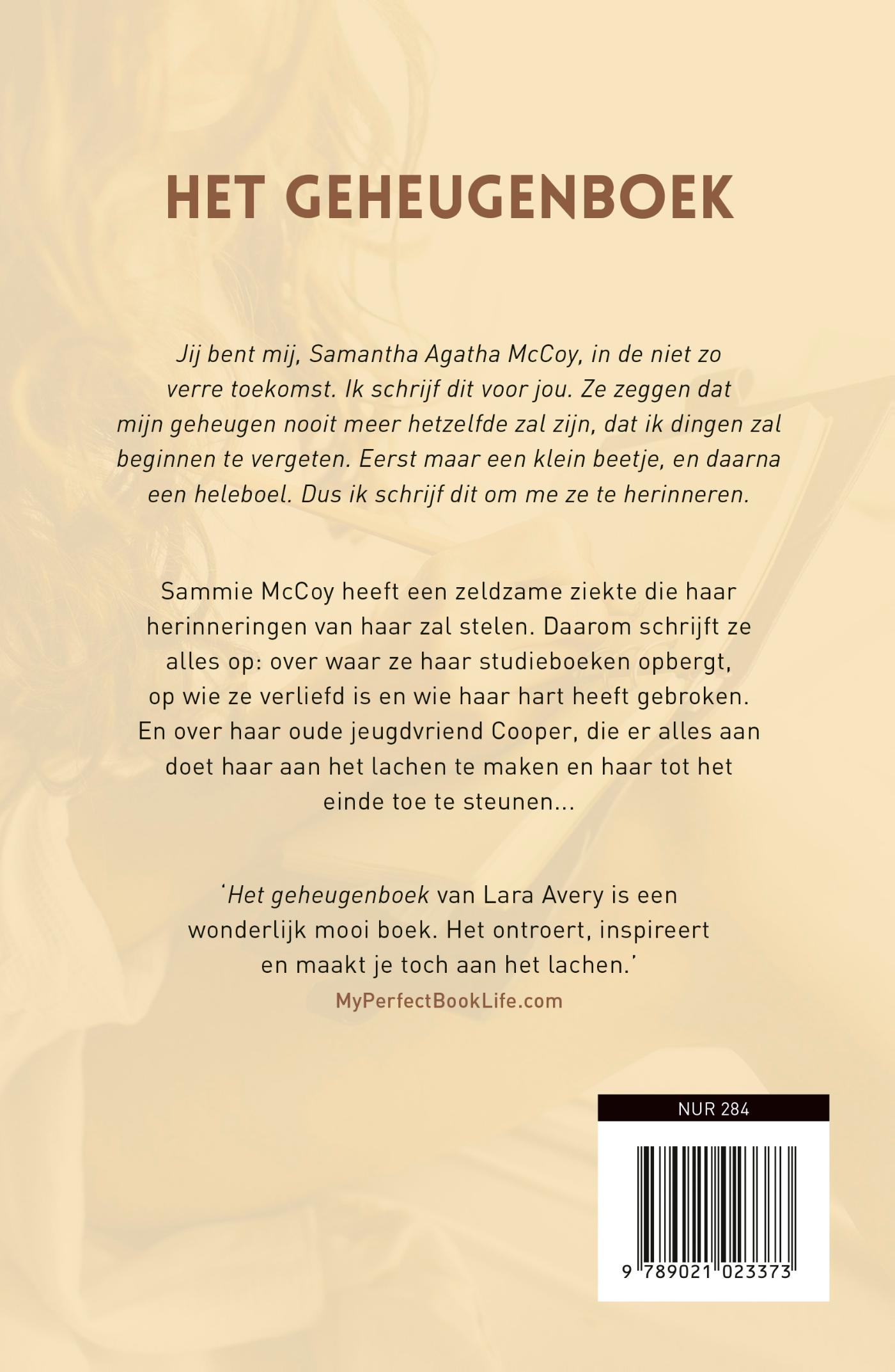 Het geheugenboek achterkant