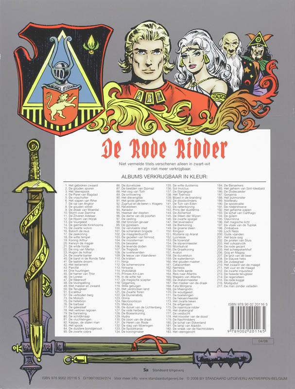 Reizen naar Atlantis / De Rode Ridder / 164 achterkant