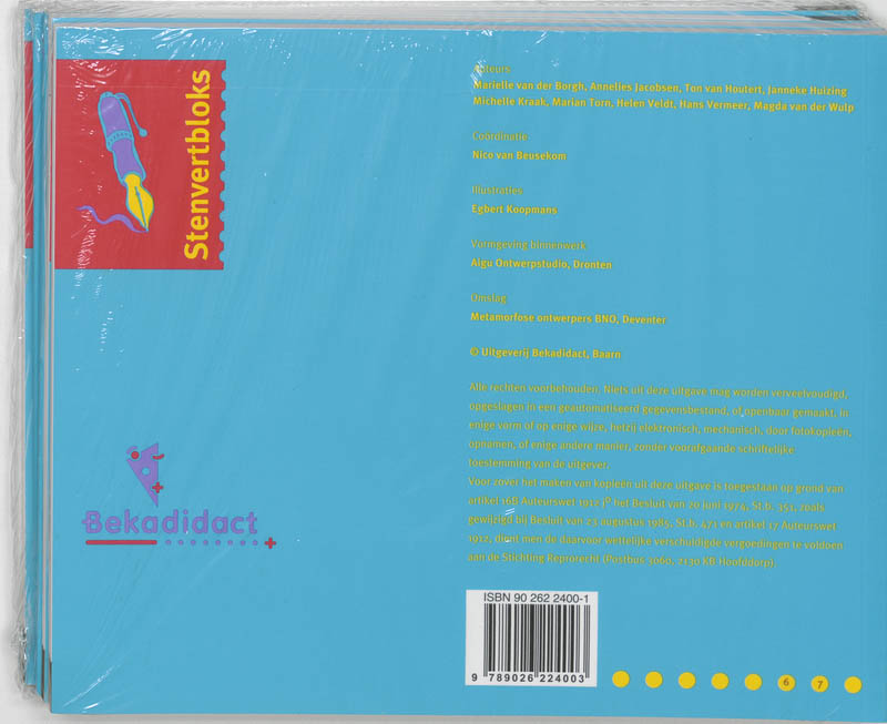 Rekenmakkers set 5 ex / M6 / Leerlingenboek / Stenvertblok achterkant