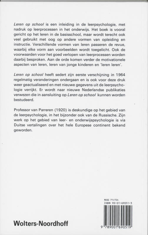 Leren op school achterkant