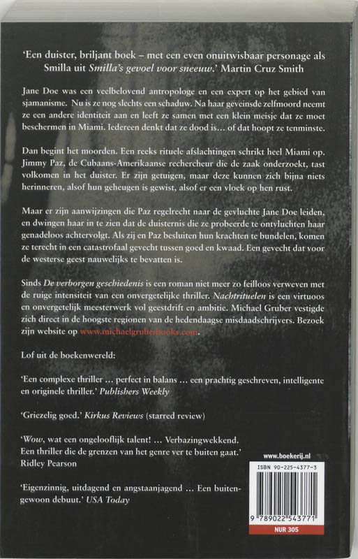 Nachtrituelen - Michael Gruber achterkant