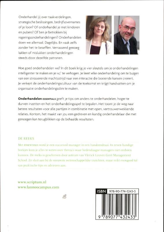 Onderhandelen / Essentials achterkant