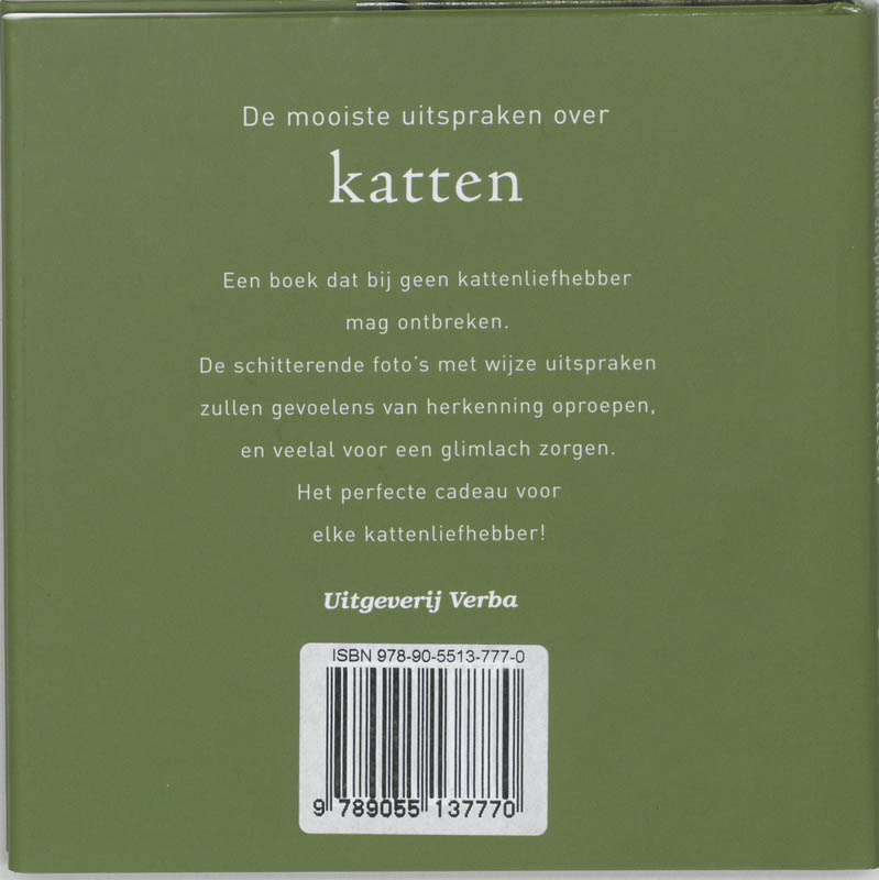 MOOISTE UITSPRAKEN OVER KATTEN achterkant