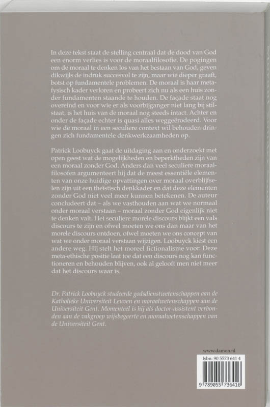 Moraal zonder God ? achterkant