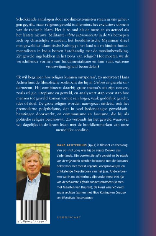 Geloof in geweld achterkant