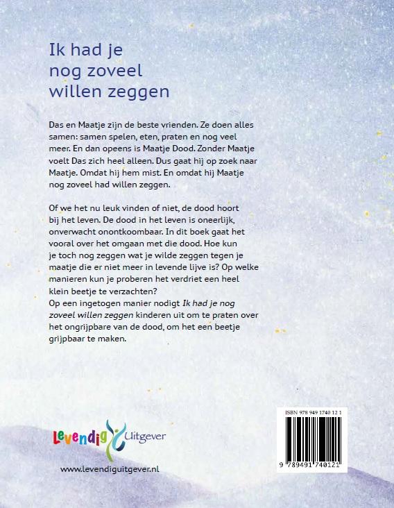 Ik had je nog zoveel willen zeggen achterkant