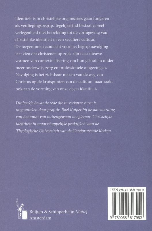 Identiteit en navolging achterkant
