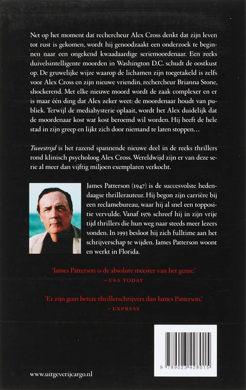 Tweestrijd / Alex Cross / 13 achterkant