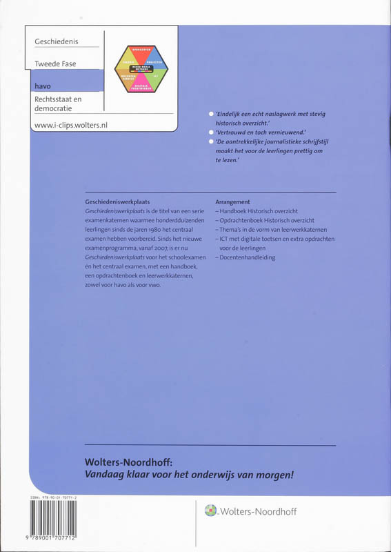 Rechtsstaat en democratie Havo Geschiedeniswerkplaats achterkant