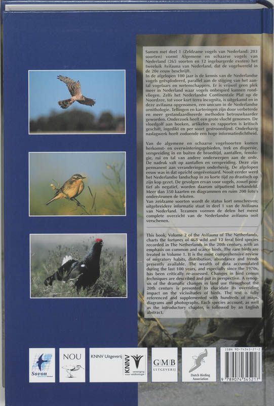 Avifauna Van Nederland 2 achterkant