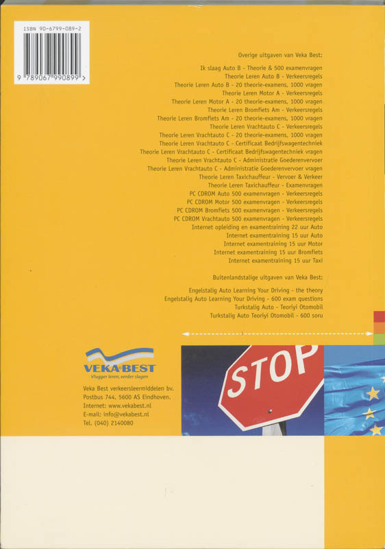 Bromfiets Rijbewijs halen de theorie achterkant