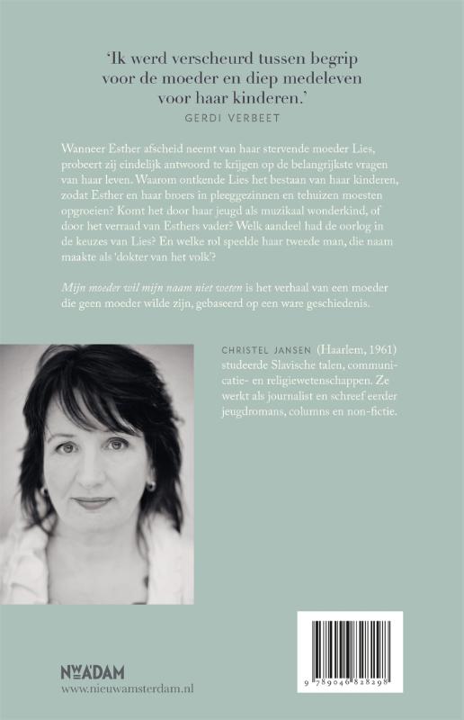 Mijn moeder wil mijn naam niet weten achterkant
