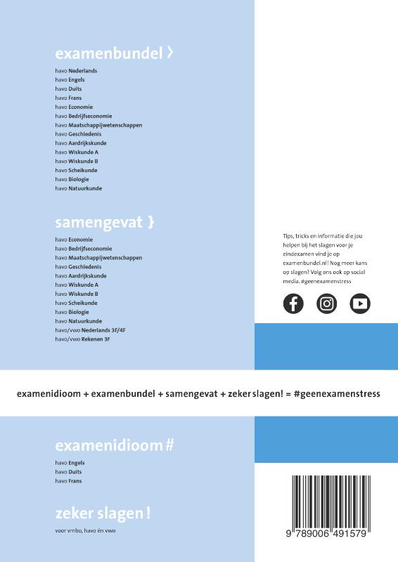 Examenbundel havo Scheikunde 2021/2022 achterkant