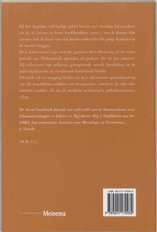 Korte Hoofdstukken Van De Koran achterkant