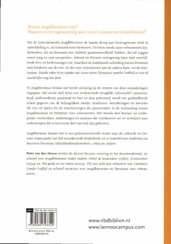 Jeugdliteratuur bestaat niet achterkant