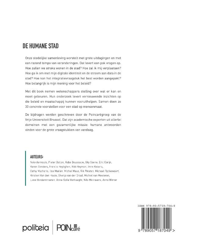 De humane stad achterkant