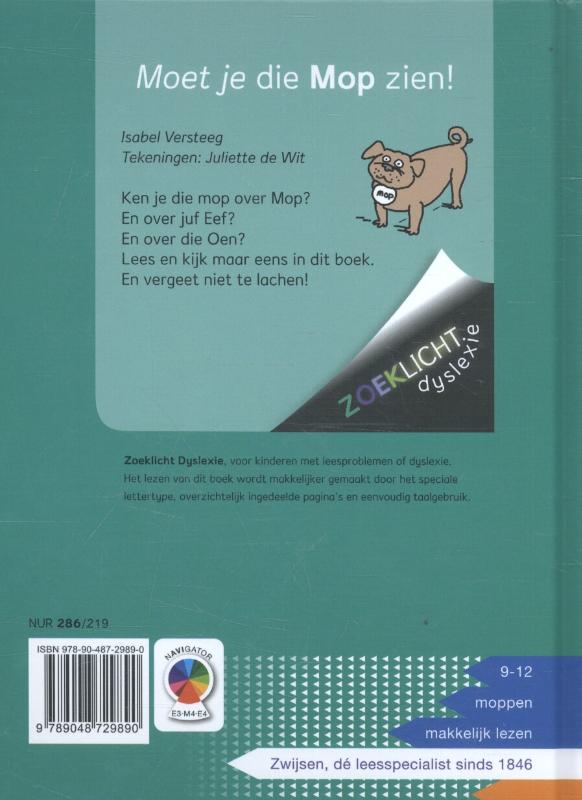 Moet je die Mop zien! / AVI E3 M4 E4 / Zoeklicht dyslexie achterkant