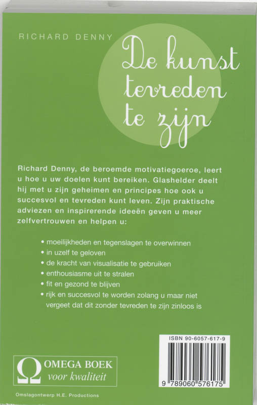 Kunst Tevreden Te Zijn achterkant