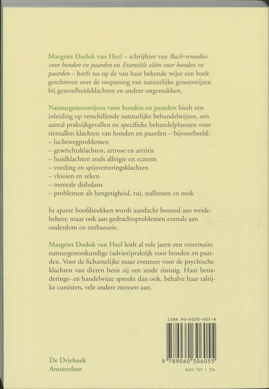 Natuurgeneeswijzen voor honden en paarden achterkant