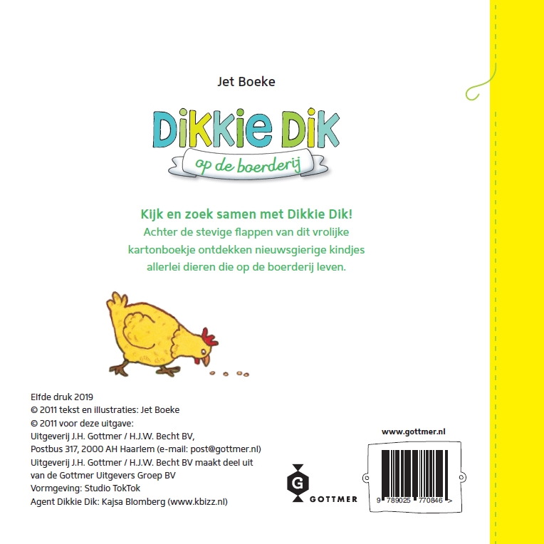 Dikkie Dik - Dikkie Dik op de boerderij achterkant