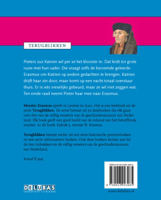 Meester Erasmus / Erasmus / Terugblikken leesboeken / 8 achterkant
