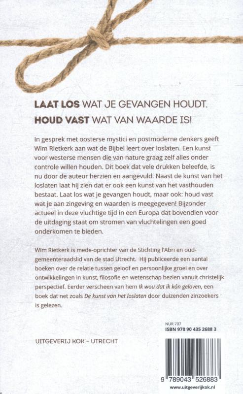 De kunst van het loslaten en vasthouden achterkant