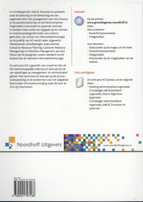 Grondslagen van de administratieve organisatie Deel B processen en systemen achterkant