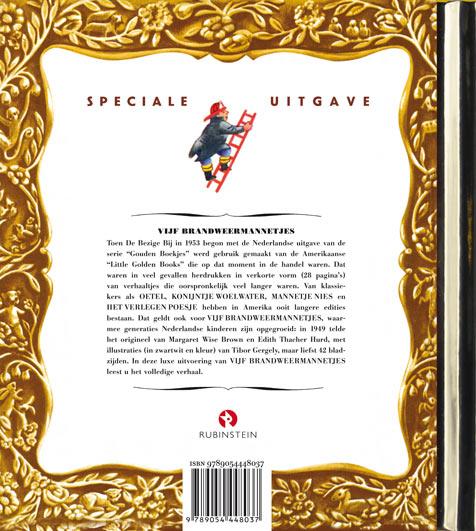 Vijf brandweermannetjes / Gouden Boekjes / 5 achterkant