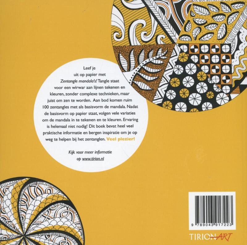 Zentangle mandala's achterkant