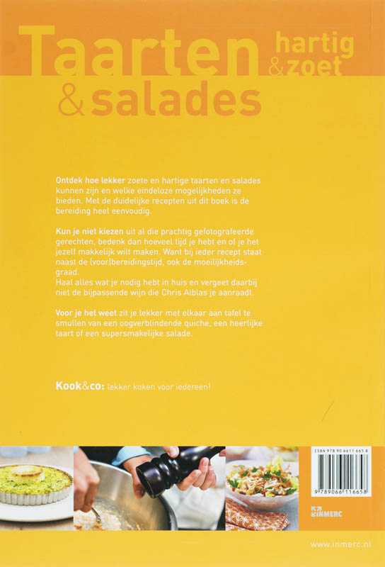 Taarten & salades, hartig & zoet / Kook & Co achterkant