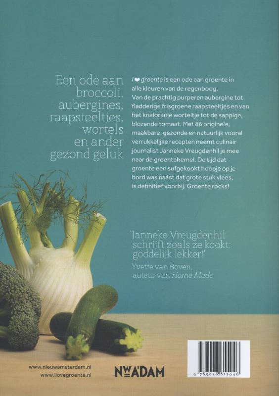 I love groente achterkant